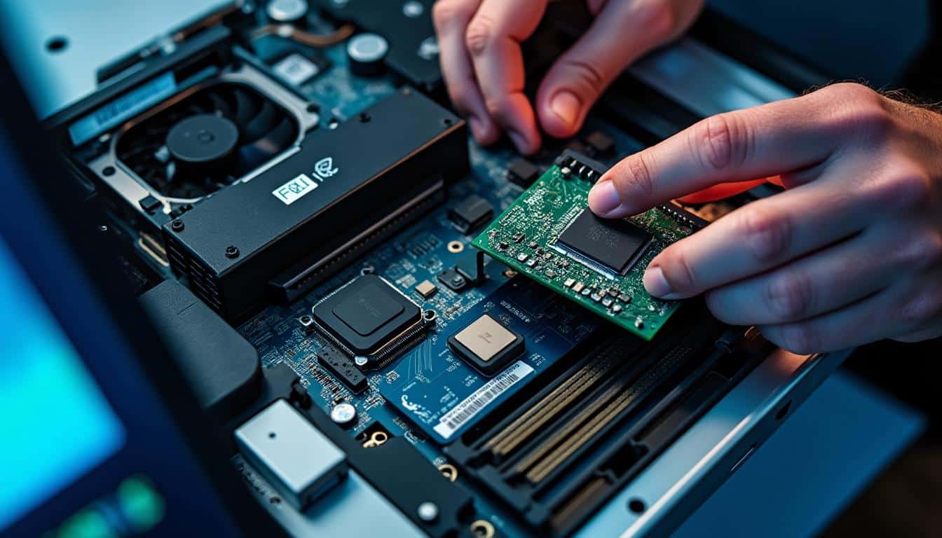 Illustration: Les composants essentiels contenus dans une tour PC