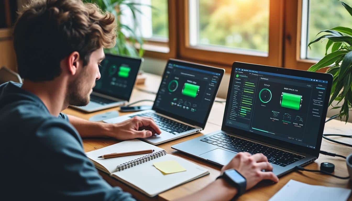Illustration: Méthodes de test de l’autonomie de la batterie d’ordinateur sous Windows et autres systèmes