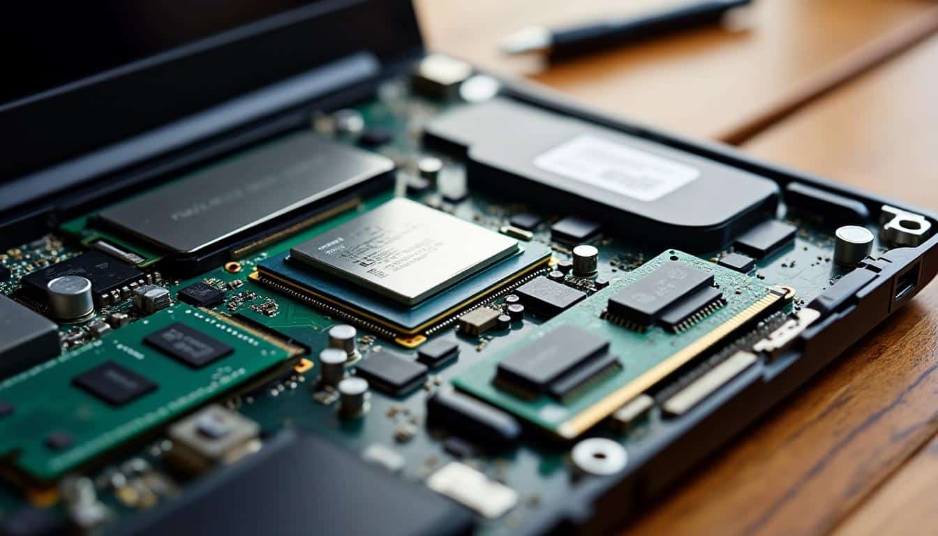 Illustration: Les composants internes : processeur, mémoire vive et stockage parmi les 7 critères de choix d’un pc portable