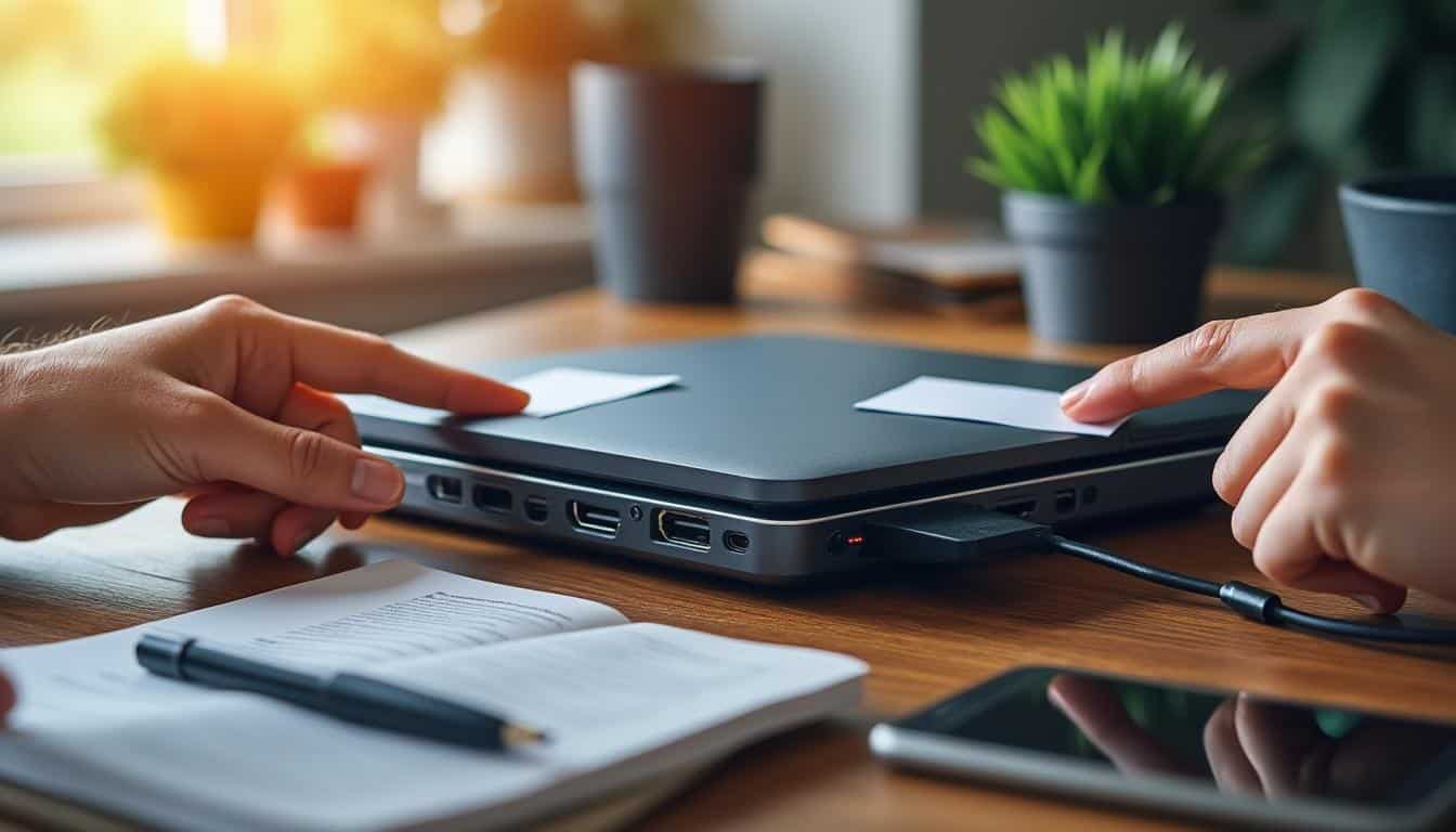 Illustration: Comment reconnaître et nommer chaque port de cet ordinateur